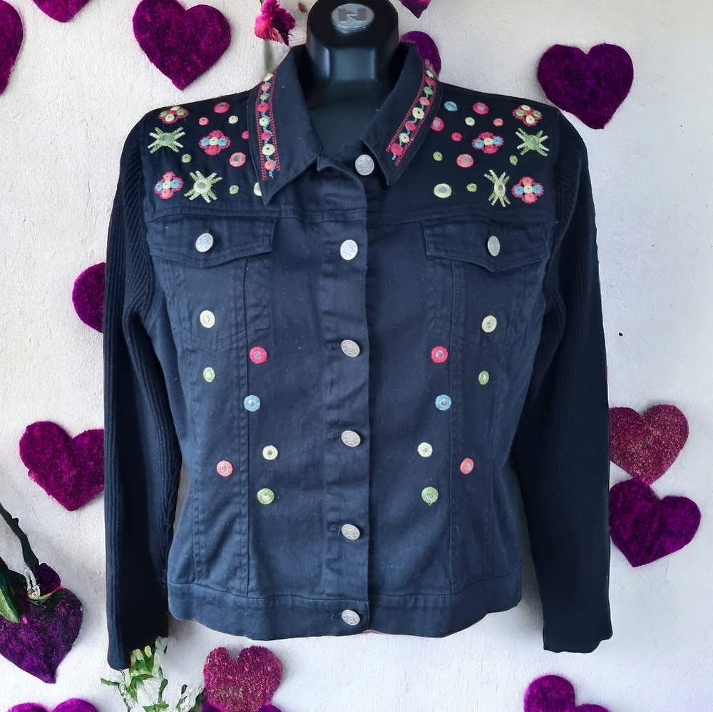 One Girl Who...Embroidered & Knit Jacket